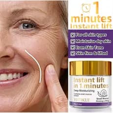 Creme Facial  Efeito Lifting Instantâneo 1 Minuto Base de Caracol Anti-Idade Rugas Firmeza Hidratante 60g