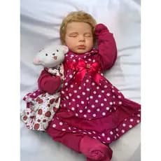 Boneca Bebê Reborn com Roupinha Rosa e Acessórios – Super Realista