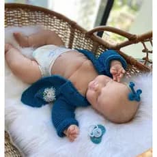 Boneca Reborn Menina Grande 63 cm | Super Realista | Cabelos Naturais e Roupinha Fofa