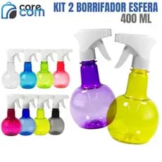 Kit 2 Burrifador Esfera 400 ML - Várias Cores