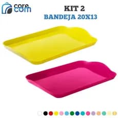 Kit 2 Bandejas (20x13 cm) - Várias Cores