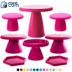 1 Boleira Cogumelo 22x20, 1 Bol Minimalista 20x11, 2 Bol Cogumelo 17x11, 2 Mini Slim, 2 Sextavadinha