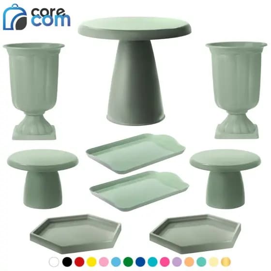 Kit - 1 Boleira Cake Slim 22x20, 2 Vasos Gregos, 2 Band 20x13, 2 Sextavadinha, 2 Mini Cake Slim