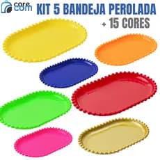 Kit 5 Bandeja Oval Perolada