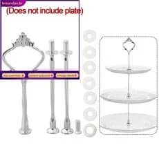 < SULA > Para Bolo De 2/3 Camadas Acessórios De Cupcake De Suporte , Festa De Casamento Dourada Prateada , Não