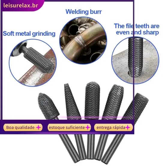 < SULA > Conjunto De 5 Peças De Arquivo De Raspa Rotativa , Roteador Aço , Rebarba De Moagem , Haste De 6 Mm , Ferrament