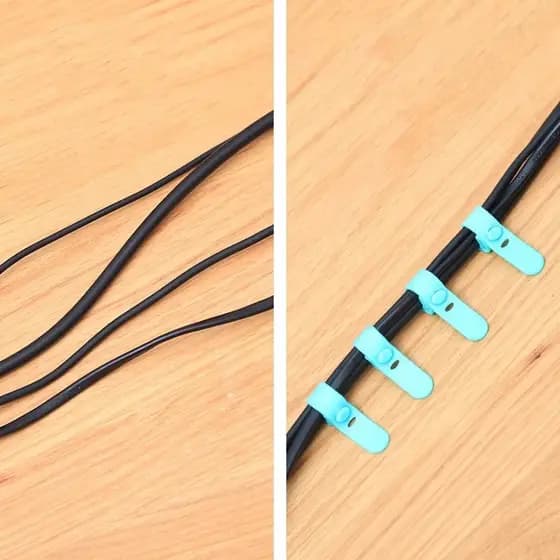 1 peças de fio de silicone e organizador de cabo, organizador de cabo, organizador de cabo de silicone