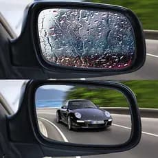 KIT com Par Película Janela ou retrovisor Anti Embaçante Anti Chuva Vidro e Retrovisor Combo