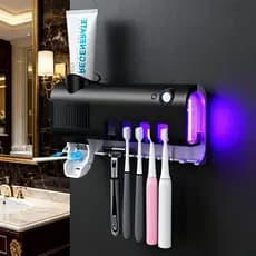 Aplicador Pasta De Dente Dispenser Porta Escovas Com Esterilizador Uv Promoção