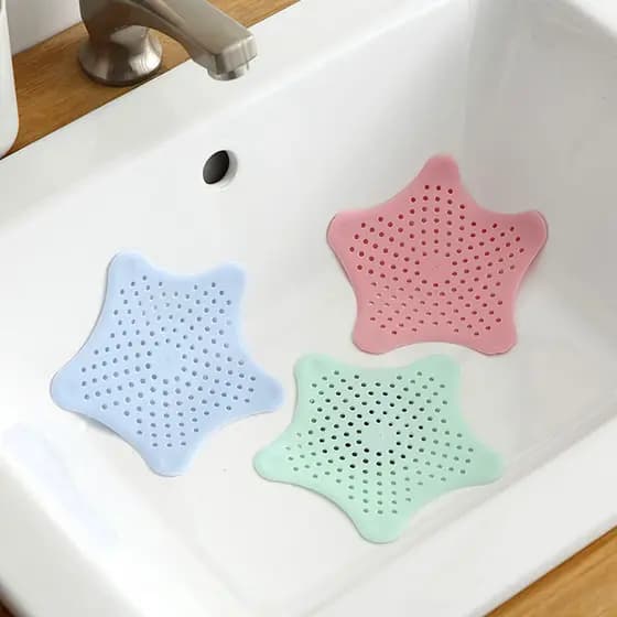 2  Kit Tampa Silicone Ralo Pia Cozinha Banheiro Estrela 14cm Promoção