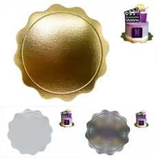 1 Cake board VIVA PAPER Dourado Rosê Branco Prata Base Laminada Bolos Doces Confeitaria Ultrafest