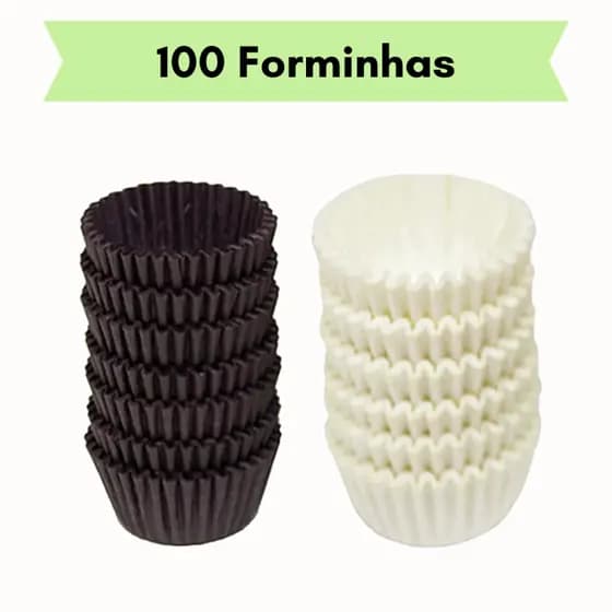 100 Forminhas IMPERMEÁVEL Branca Marrom 3, 4, 5 e 6 Brigadeiros Docinhos Doces Finos