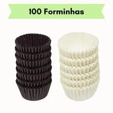 100 Forminhas IMPERMEÁVEL Branca Marrom 3, 4, 5 e 6 Brigadeiros Docinhos Doces Finos