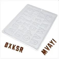 Forma Chocolate ALFABETO PEQUENO Cod. 708 Tradicional Simples - BWB
