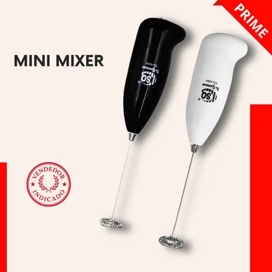 Misturador Mini Mixer Batedor Elétrico Portatil para Clara de Ovos Capuccino Shake Bebidas a Pilha