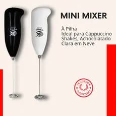 Mini Mixer Misturador Batedor Elétrico Portatil para Clara de Ovos Capuccino Shake Bebidas
