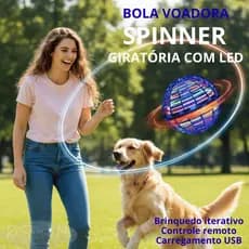 Spinner Bola Boomerang Giratória Brinquedo Voador Interativo Luz LED Controle Remoto