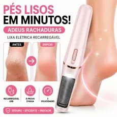 Lixa de Pé Elétrica Recarregável Bivolt à Prova d’Água com LED | Removedor de Calos 2 Velocidades USB Uso Fácil