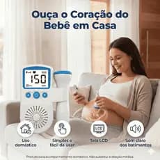 Doppler Fetal | Monitor Portátil para Ouvir Batimento Cardíaco do Bebê | Frequência Cardíaca Fetal |