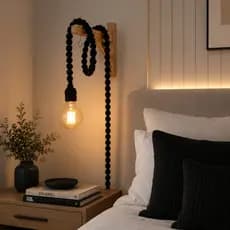 Luminária de Cabeceira Para Quarto Pendente de Parede Decoração Casa Rústica