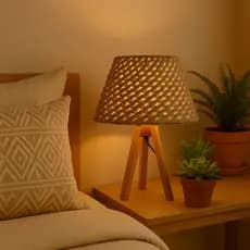 Abajur De Mesa Macramê Decoração Casa Moderna Rústica Artesanal