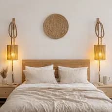 Kit 2 Luminárias Pendentes Abajur Para Quarto Rústico Retro Decoração Casa