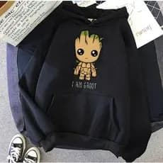 Moletom Unissex Capuz Canguru I am Groot Algodão Unissex