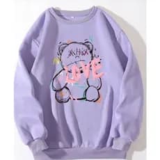 Moletom De Frio sem Capuz Sem Bolso Urso Moda Style Oferta