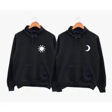 Blusa Moletom Casal Sol Lua Namorados Casaco Blusa Canguru