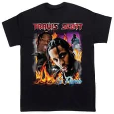 Camiseta Unissex Travis Scott Rapper Show Brasil Grafic Tee