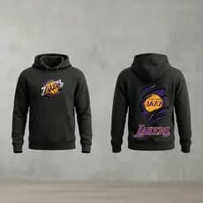 Moletom Canguru Basquete Lakers Plus Size  Lançamento Capuz Inverno Casaco Frio Algodão Confortável
