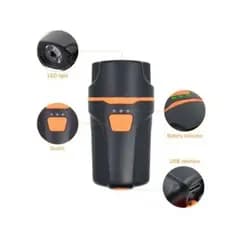 Lanterna Farol para Bike DY-8738 Recarregável USB | LED Alta Potência | 3 Modos de Luz | Suporte Guidão