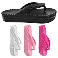 Chinelo Feminino Nuvem Trança Plataforma Leve Macio BGX11X