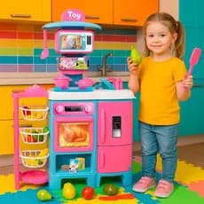 Cozinha Infantil Completa 92 cm de altura Toy Chef  Sai Água De Verdade Mega Samba Toys Envio Imediato