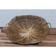 Cesta de bambu oval pãozeira 35x26x10 porta pão ou fruteira natural artesanal