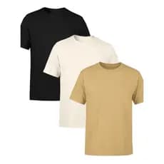 Kit 3 Camisetas Basica Masculina Lisa Premium 100% Algodão