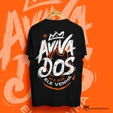 Camiseta Masculina Avivados Até que ele Venha Moda Evangélica Camisa 100% Algodão
