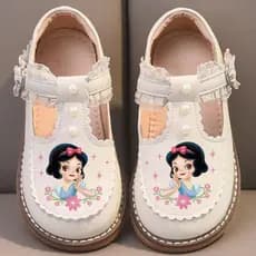 Primavera outono novo estilo meninas sapatos de princesa de sola macia Anti-deslizamento ervilhas sapatos do bebê da cri
