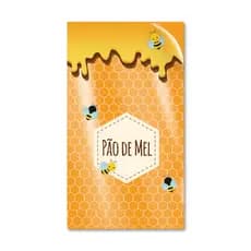 Saquinho para pão de mel saco poli decorado 11x19,5cm Cromus com 50 unidades