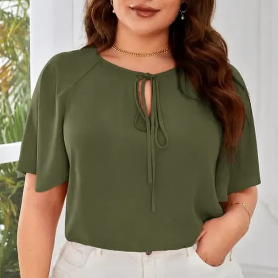 Blusa Plus size MANGA SOLTA Camisa estilosa social Elegante Blusinha Feminina Casual Moda Evangelica