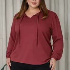 Blusa Plus Size feminina MANGA LONGA social Elegante Premium Moda Evangélica Casual Trabalho Passeio