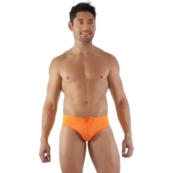 Sunga Slim Laranja Silk Gel Garda Uomo