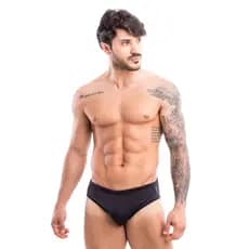 Sunga Slim Preto Estampa Gel Garda Uomo