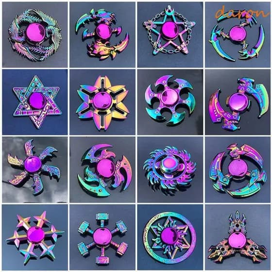 DARON Hand Spinner , Dragon Wings Alloy Metal Rainbow Finger Toys Anti-Ansiedade Alta Velocidade Pressão Fingertip Gyro