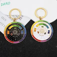 Chaveiro De Roda De Nova Cor Dara , Bússola Colorida Giratória , Criativo