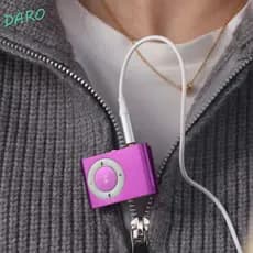 Doro MP3 Player Mini Reprodutor De Mídia Portátil Walkman Música Espelhado De 3.5 Mm