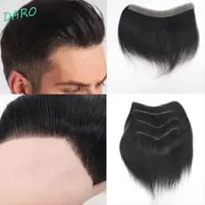 DARO Peruca De Cabelo Para Testa , Remendo Humano Natural De Pele Ultrafina Estilo V , Invisível