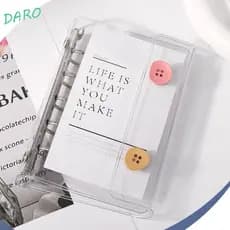 Pasta Darao M5 , Caderno De Folhas Soltas Transparentes De 5 Furos , Mini Fichário De PVC De Várias Cores