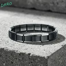Pulseira Italiana De Elo De Corrente DARO , Modular Extensível Popular De Aço Inoxidável , De Mão Elástica De 9 Mm