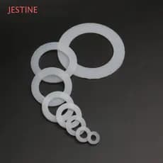 JESTINE 100 Peças De Junta Plana De Silicone , Anel De Vedação Arruela De Torneira De Encanamento De Qualidade Alimentar